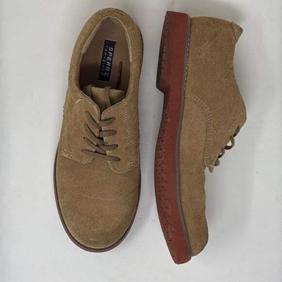 Sperry Topsider Tevin Boys shoes, size 5.5, the color is “dirty buck” - Picture 1 of 13
